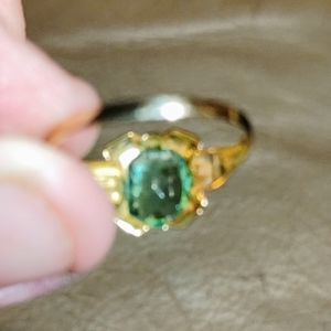 Peridot stone set in 10k.